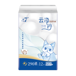 Goodcare+7®云净纱纯棉日夜兼用290mm卫生巾12片装